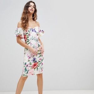 Floral Printed Pencil Dress